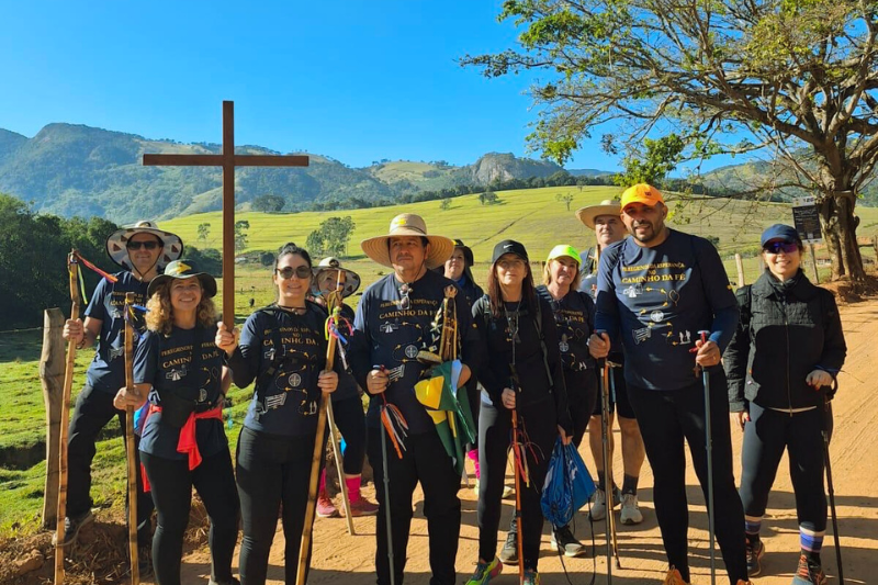 Peregrinos caminhando